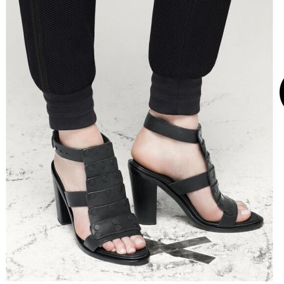 rag & bone Shoes - Rag & Bone Deane Leather T-Strap Sandals, Black